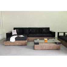 High Standard Wicker Furniture Water Hyacinth Sofa Set para sala de estar interior